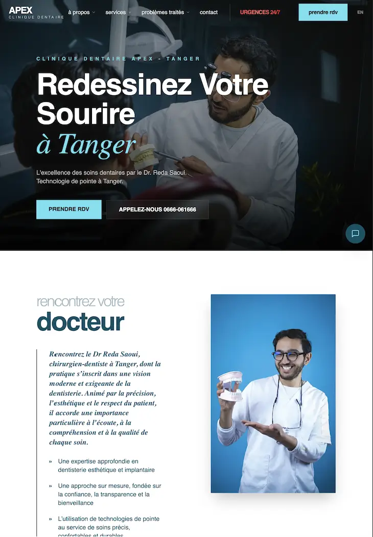 Projet: Apex Clinique Dentaire